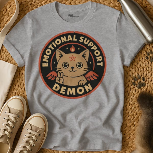 MewTee Gray / S Demon Cat Shirt | Cat Tee