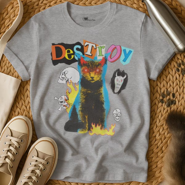 MewTee Gray / S Destroy Shirt