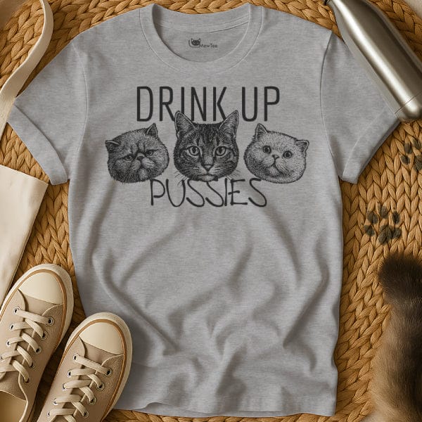 MewTee Gray / S Drink Up Shirt
