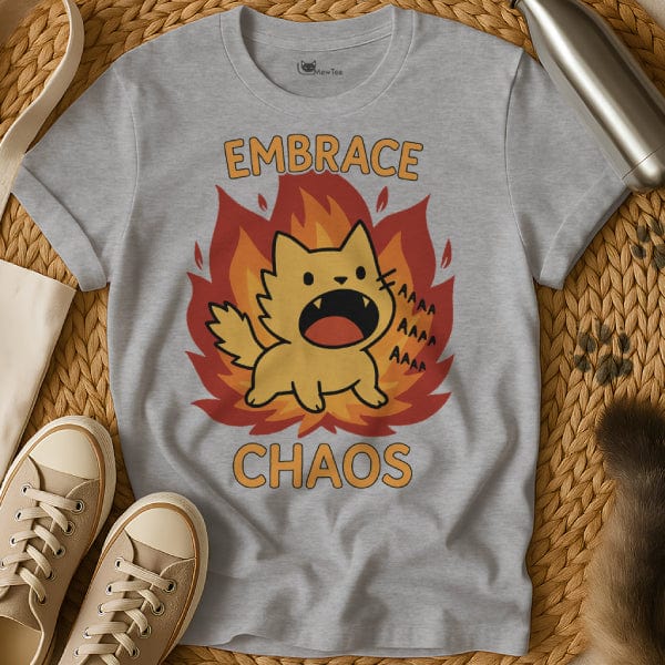 MewTee Gray / S Embrace The Chaos Shirt | Cat Tee