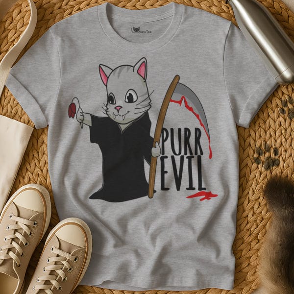 MewTee Gray / S Evil Shirt | Cat Tee