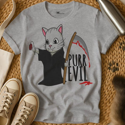 MewTee Gray / S Evil Shirt | Cat Tee