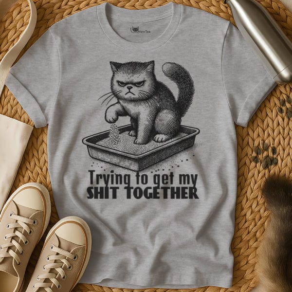 MewTee Gray / S Get Shit Together | Cat Tee