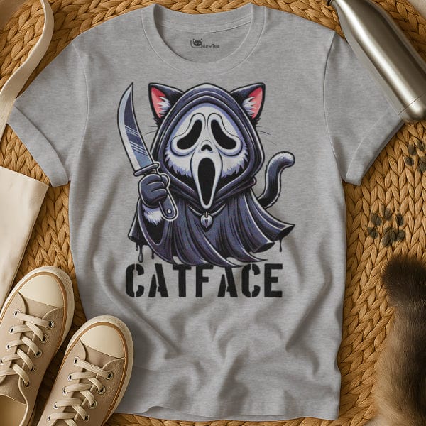 MewTee Gray / S Ghostface Shirt | Cat Tee