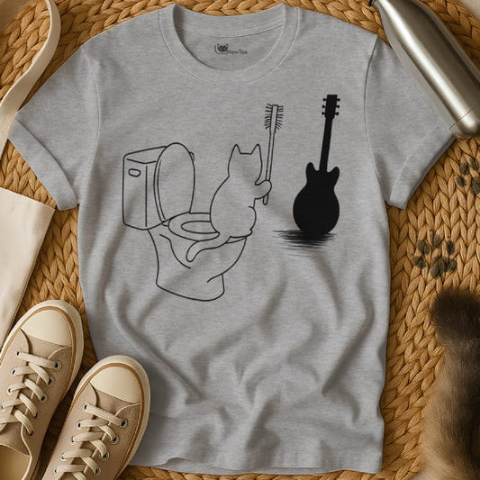 MewTee Gray / S Guitar Shirt | Cat Tee
