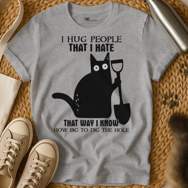 MewTee Gray / S Hate Shirt | Cat Tee