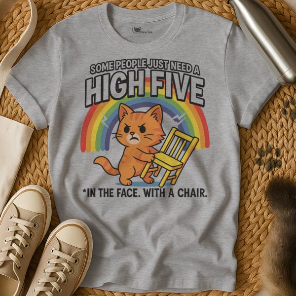 MewTee Gray / S High Five T Shirt