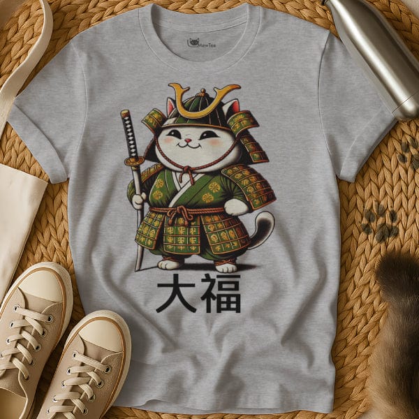 MewTee Gray / S Japanese Samurai Cat | Cat Tee