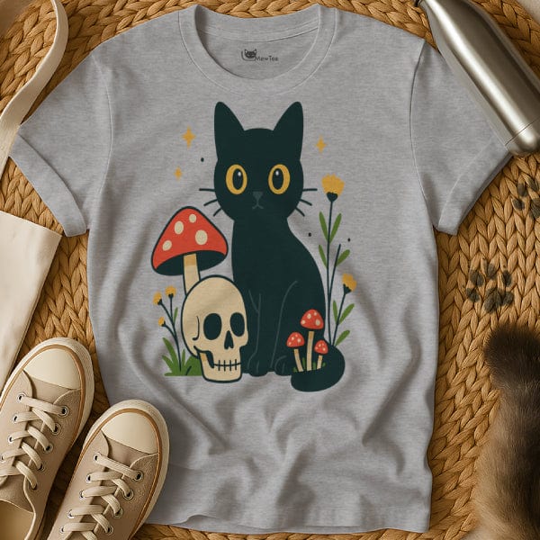 MewTee Gray / S Mushroom Shirt | Cat Tee