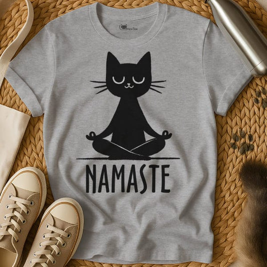 MewTee Gray / S Namaste T-Shirt | Cat Tee
