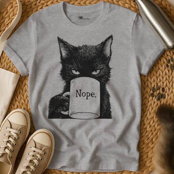 MewTee Gray / S Nope Cat Shirt