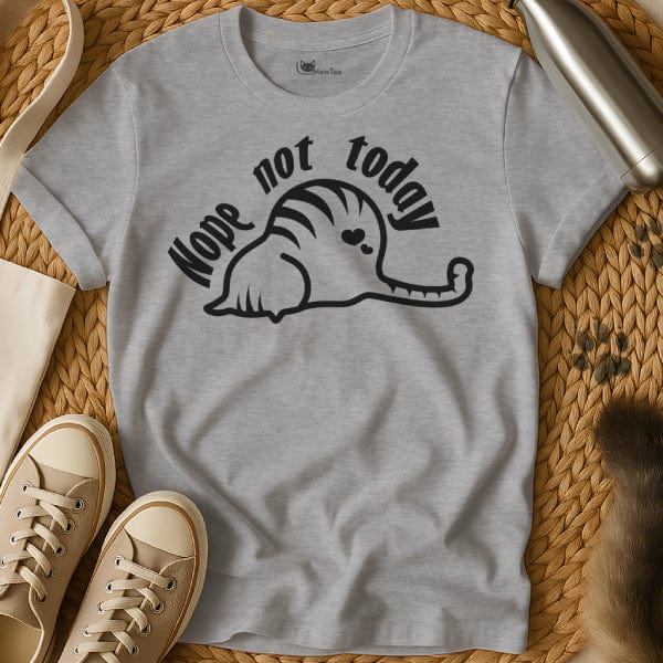 MewTee Gray / S Not Today Shirt | Cat Tee