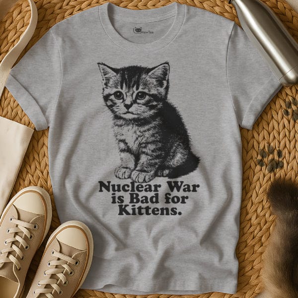 MewTee Gray / S Nuclear War Kitten Shirt