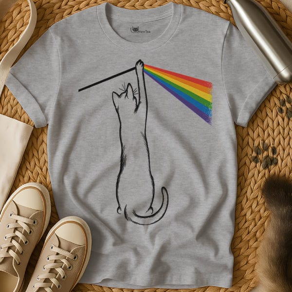 MewTee Gray / S Rainbow Shirt | Cat Tee