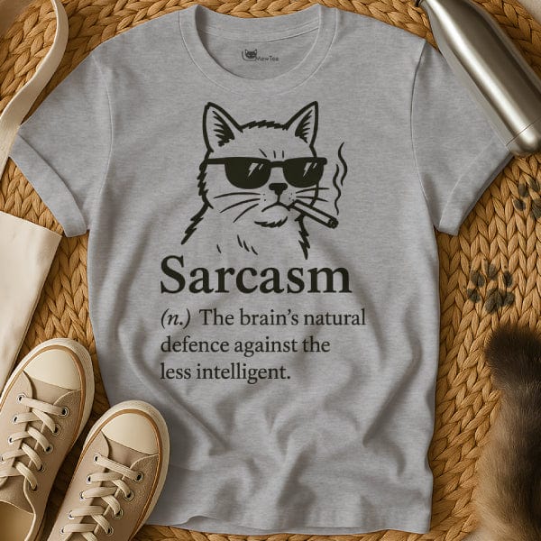 MewTee Gray / S Sarcasm Shirt | Cat Tee