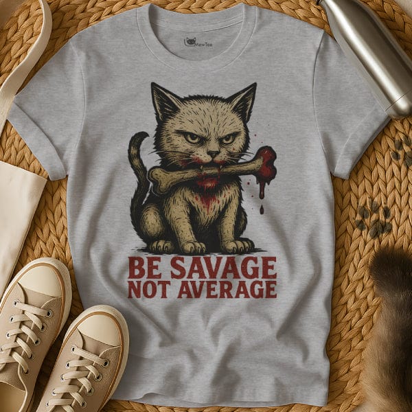 MewTee Gray / S Savage Shirt | Cat Tee