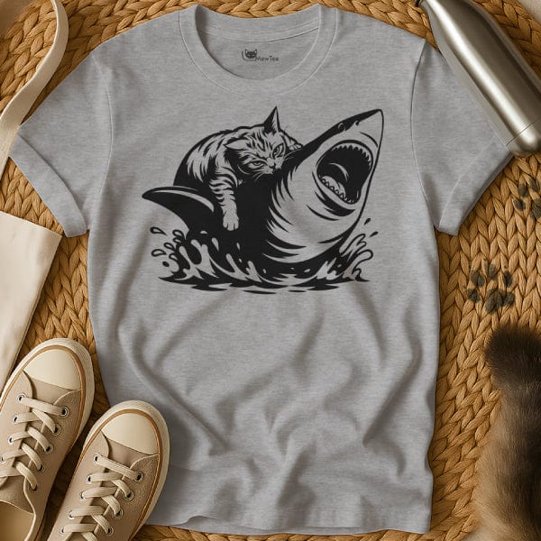 MewTee Gray / S Shark Cat Shirt