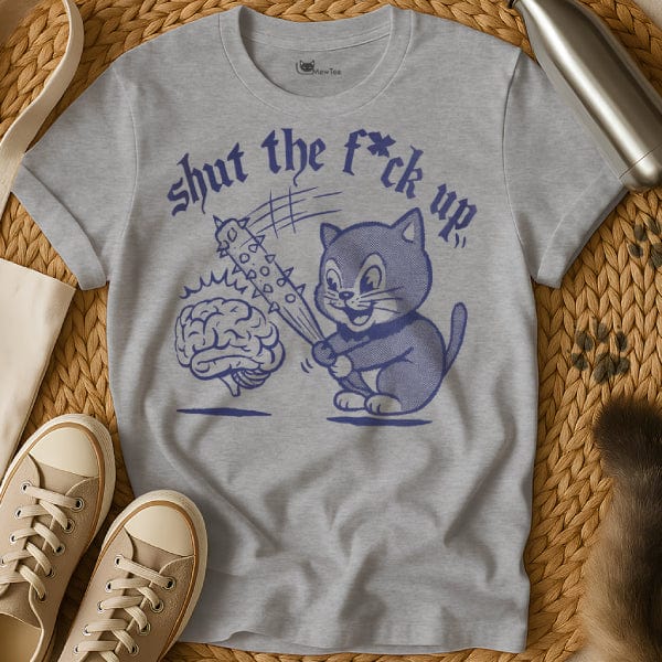 MewTee Gray / S Shut Up T Shirt