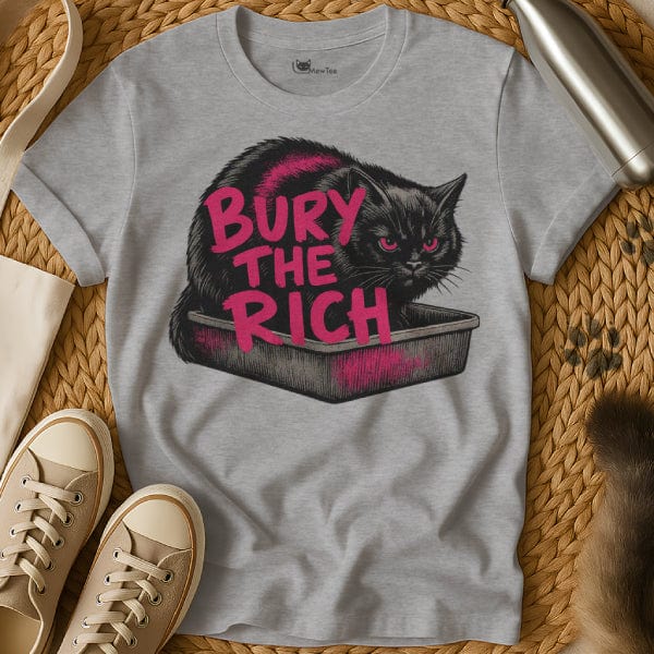 MewTee Gray / S Stop Being Poor Shirt | Cat Tee