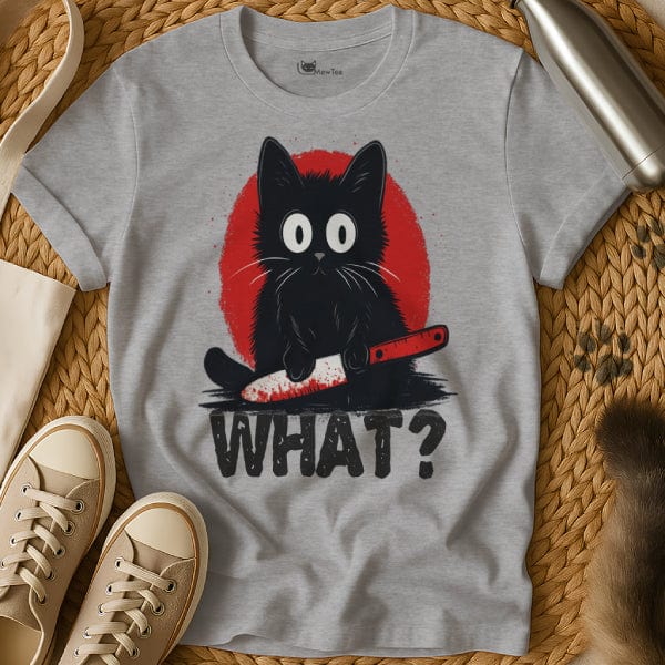 MewTee Gray / S What Shirt | Cat Tee