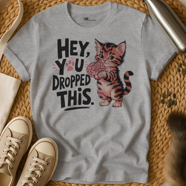 MewTee Gray / S You Dropped This Shirt | Cat Tee