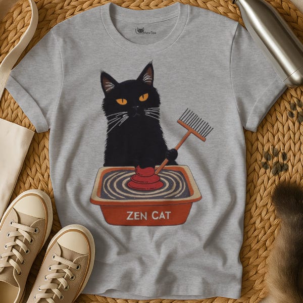 MewTee Gray / S Zen Cat Shirt | Cat Tee