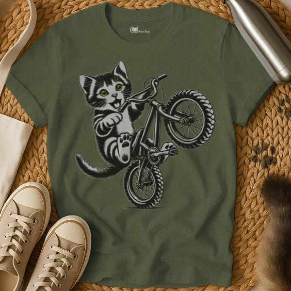 MewTee Kitten Bike Shirt | Cat Tee