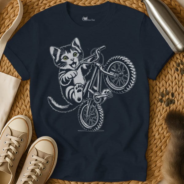 MewTee Kitten Bike Shirt | Cat Tee
