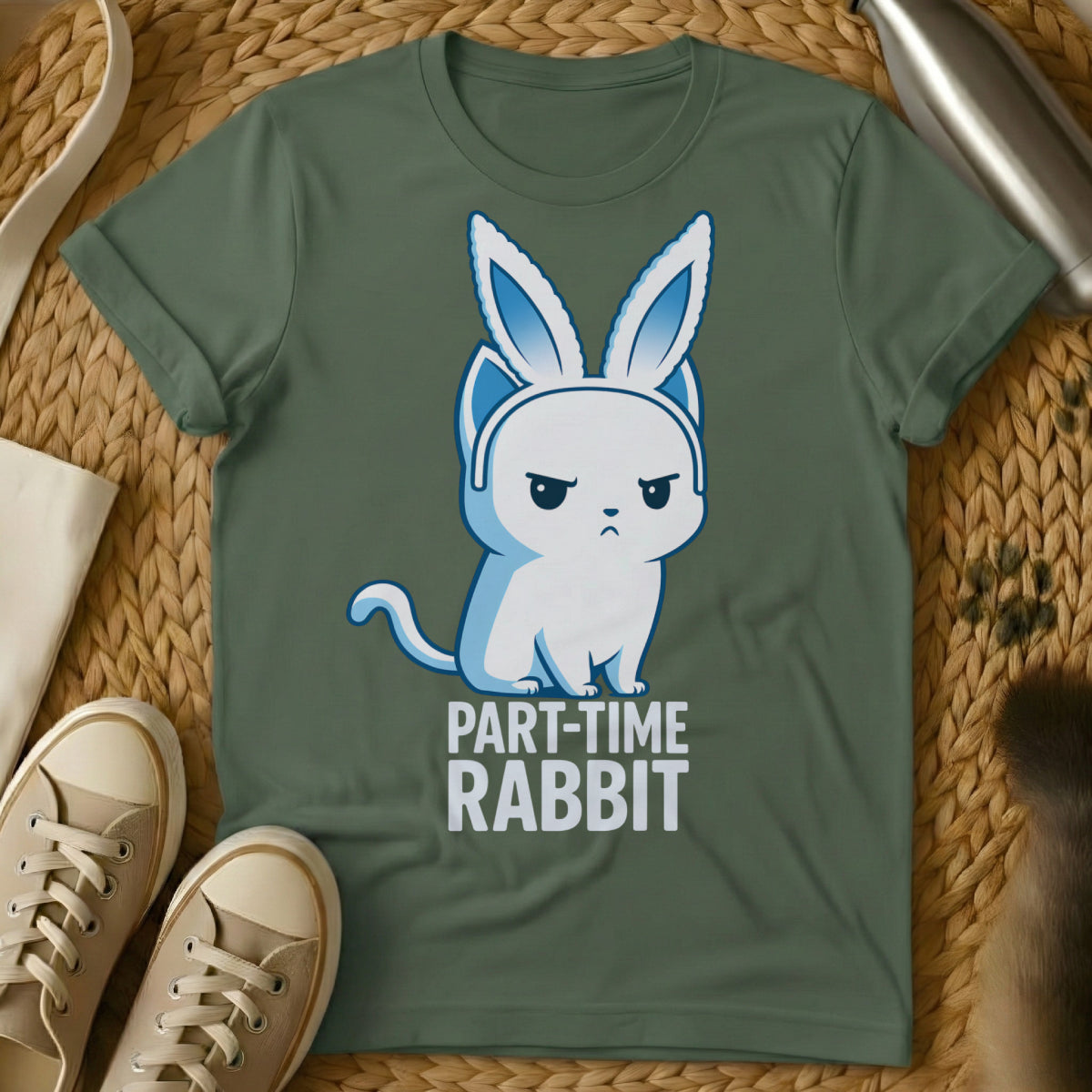 MewTee Military Green / S Bunny T Shirt