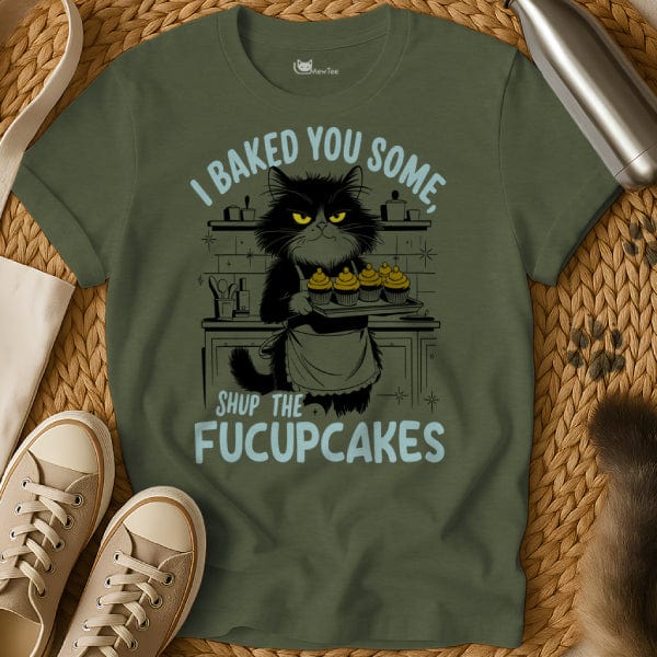 MewTee Military Green / S Cake T Shirt | Cat Tees