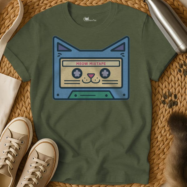 MewTee Military Green / S Cassette T Shirt