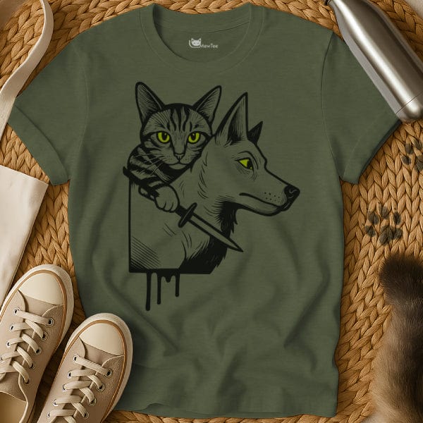 MewTee Military Green / S Cat Dog Shirt | Cat Tee