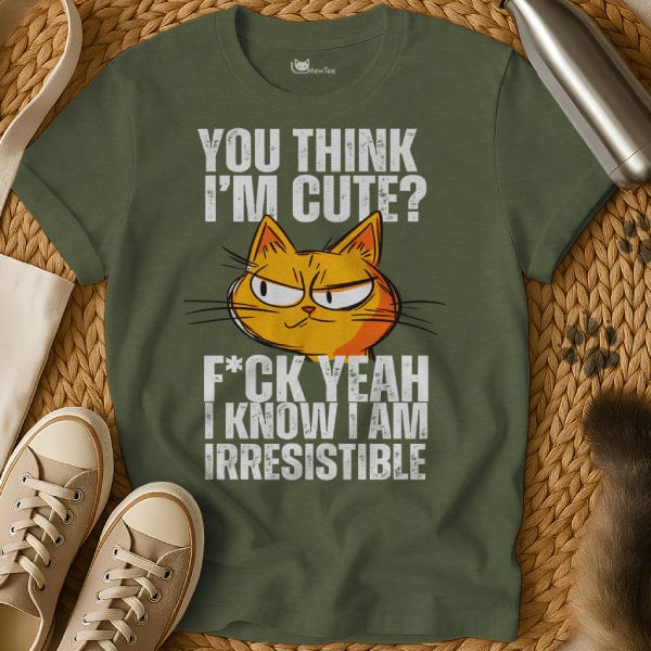 MewTee Military Green / S Cat Shirt Funny | Cat Tee