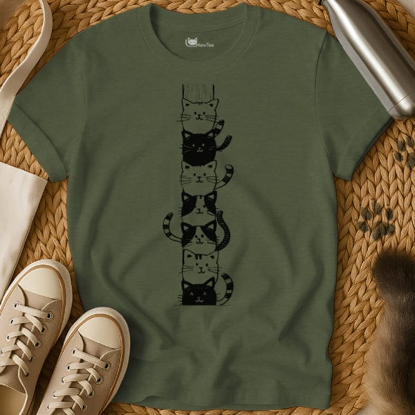 MewTee Military Green / S Cat Tree Shirt | Cat Tee