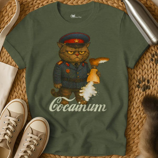 MewTee Military Green / S Cocainum Shirt | Cat Tee