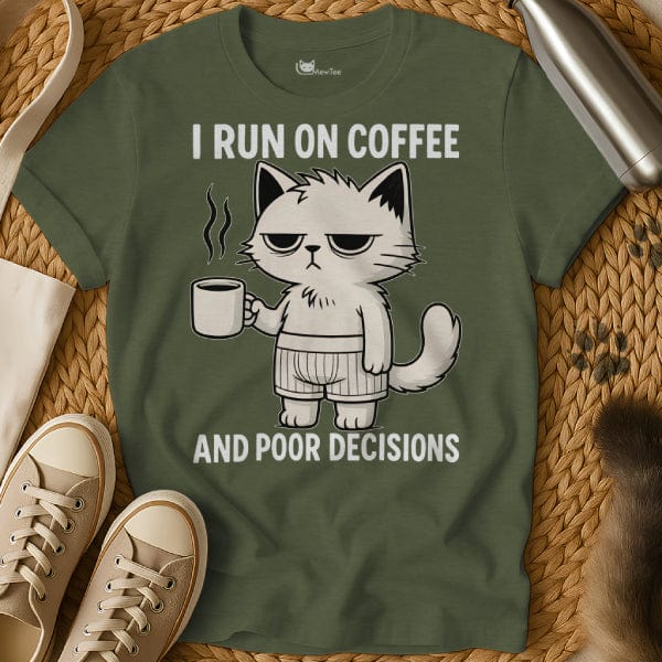 MewTee Military Green / S Coffee Shirt | Cat Tee