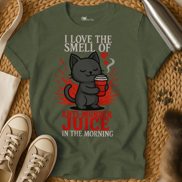 MewTee Military Green / S Coffee T Shirt | Cat Tee