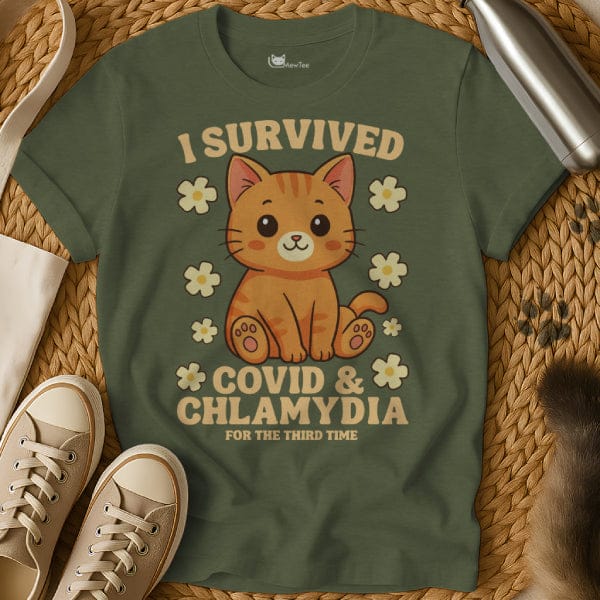 MewTee Military Green / S Covid Survivor Shirt