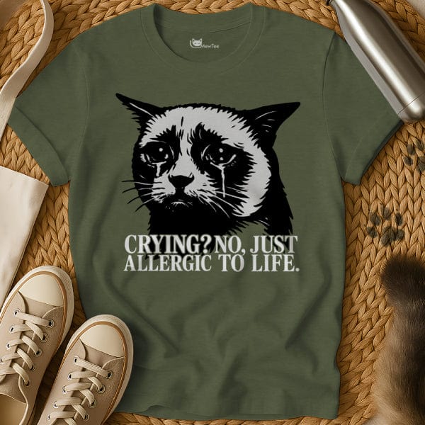 MewTee Military Green / S Crying Shirt