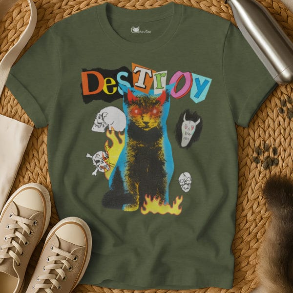 MewTee Military Green / S Destroy Shirt