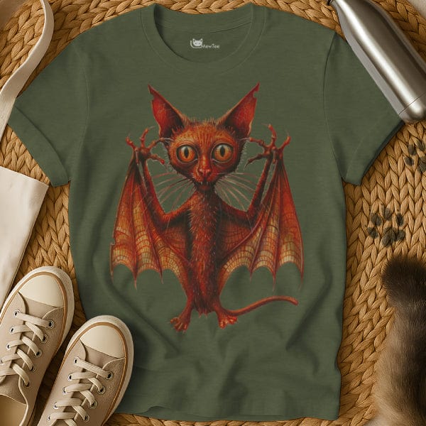 MewTee Military Green / S Dracula Shirt | Cat Tee