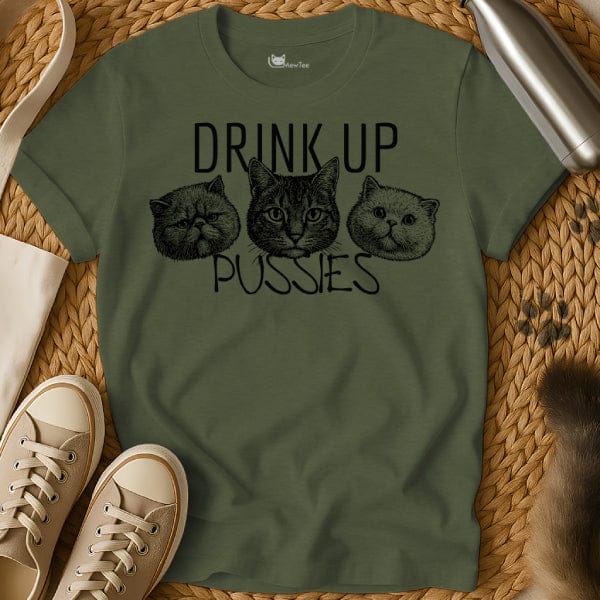 MewTee Military Green / S Drink Up Shirt