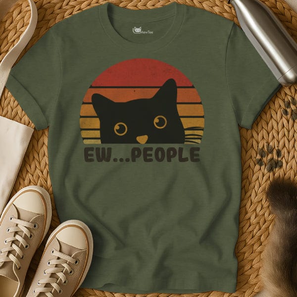 MewTee Military Green / S Ew People Shirt | Cat Tee