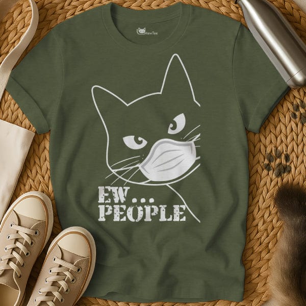 MewTee Military Green / S Ew People T Shirt | Cat Tee