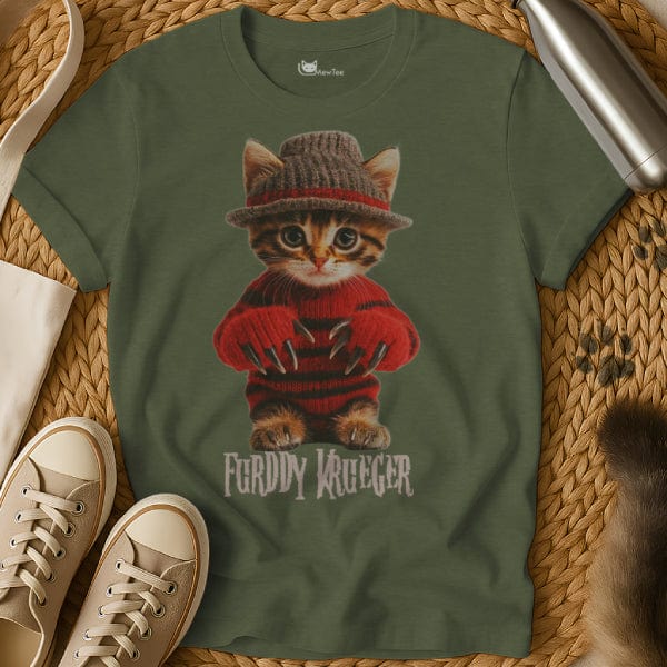 MewTee Military Green / S Freddy Krueger Shirt | Cat Tee
