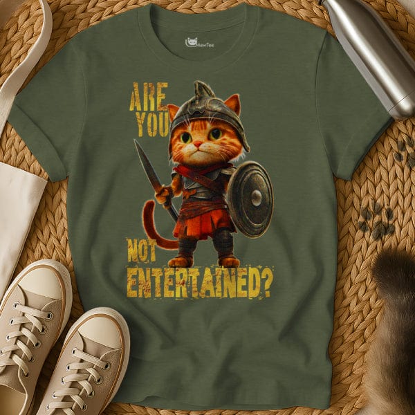MewTee Military Green / S Gladiator T Shirt | Cat Tee