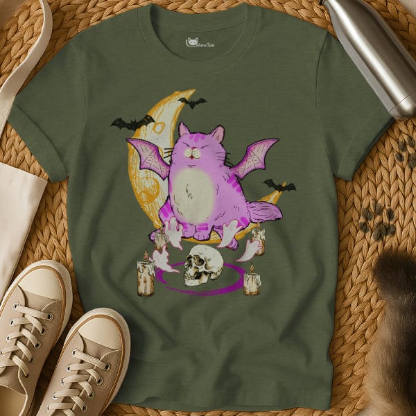 MewTee Military Green / S Goth Cat Shirt | Cat Tee