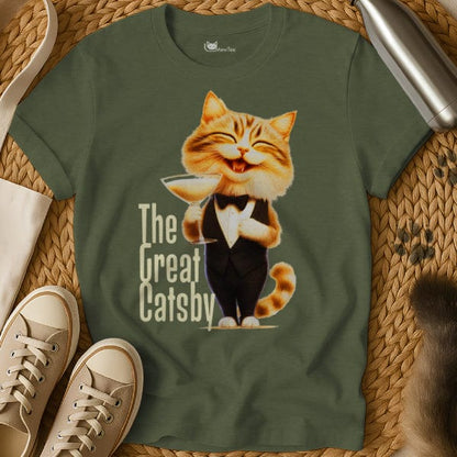 MewTee Military Green / S Great Gatsby Shirt | Cat Tee