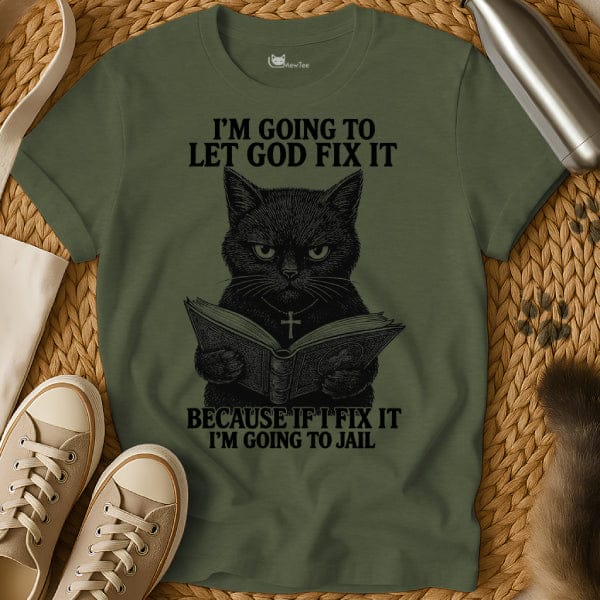 MewTee Military Green / S Jesus Fix It Shirt