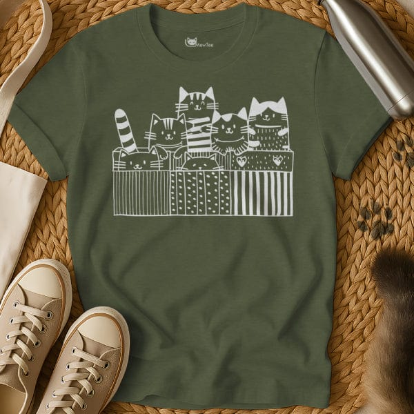 MewTee Military Green / S Kitten Club | Cat Tee